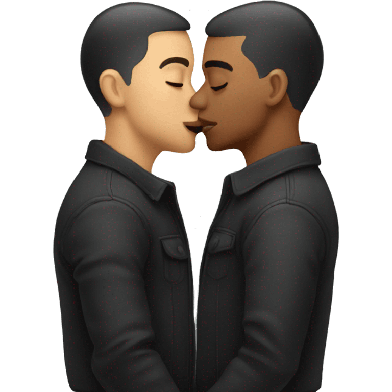 Gay dudes kissing emoji