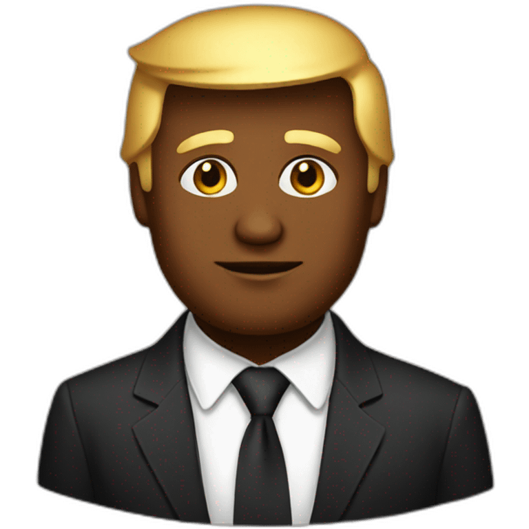 black donald trump emoji