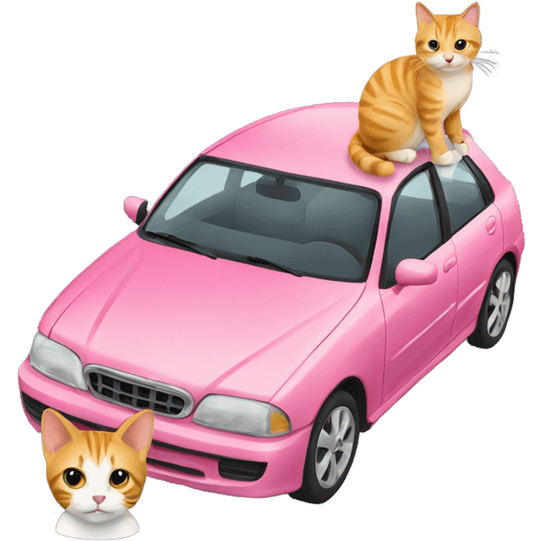 Car with a cat  emoji