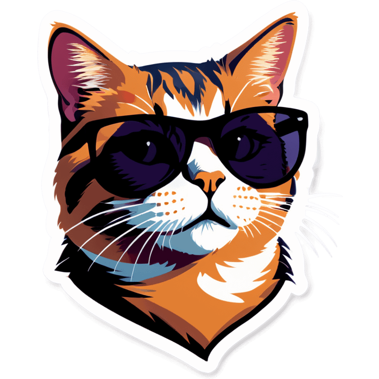 Cat with sunglasses emoji