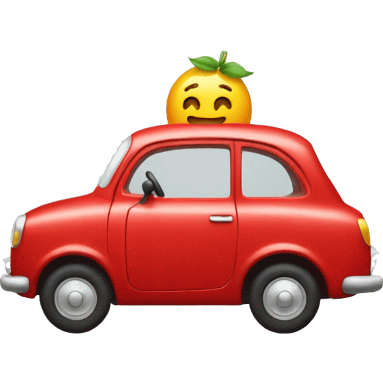 front of little red car emoji