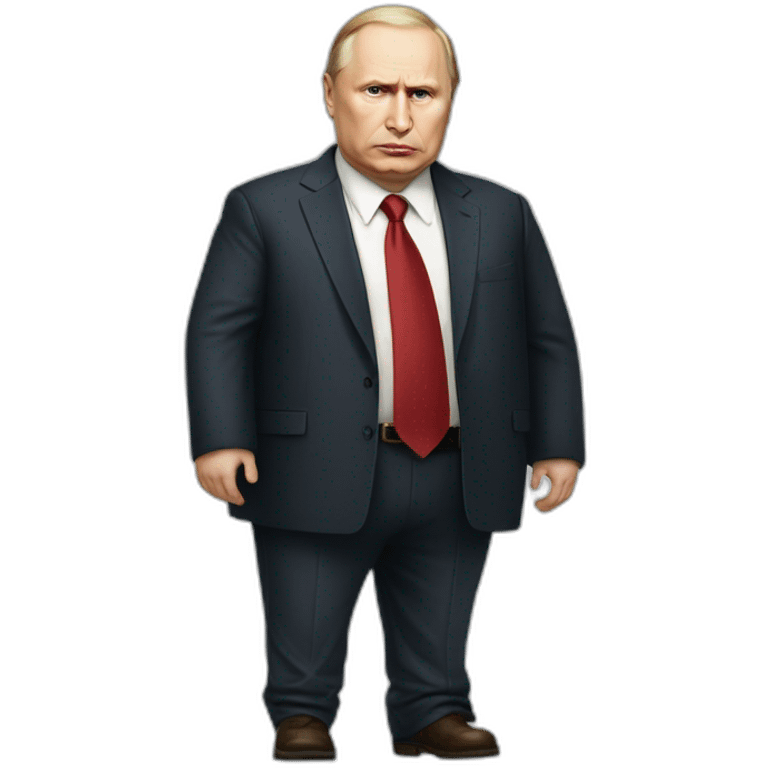 Vladimir Poutine extremely fat Shooting nobody full body emoji