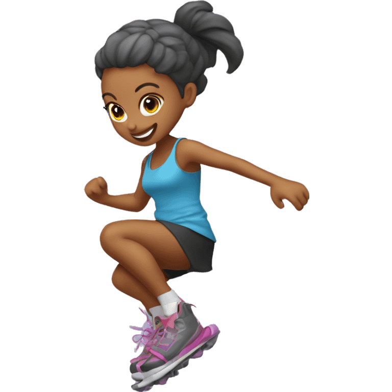 Kangoo jump girl emoji