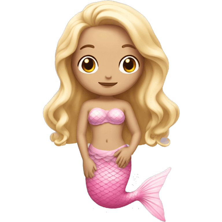 full body blonde light pink mermaid emoji