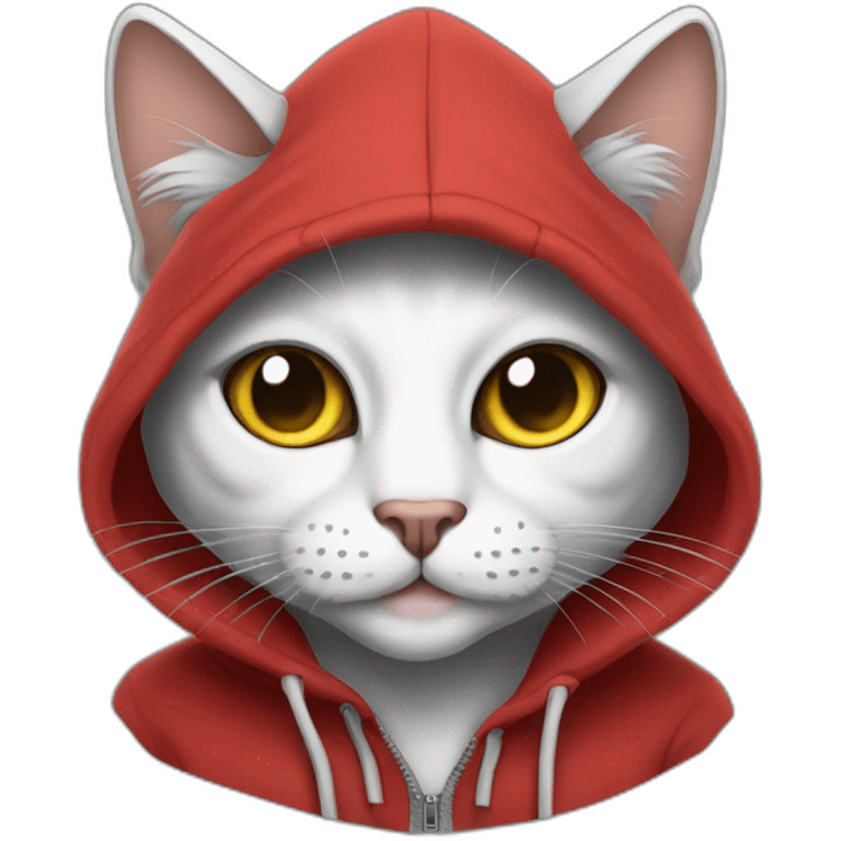 hacker cat with hoodie emoji