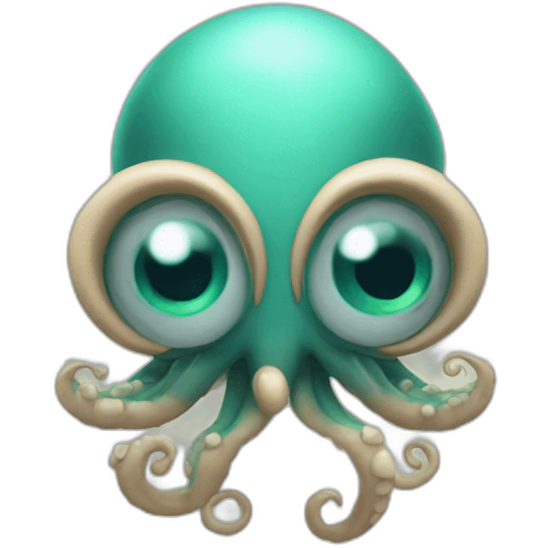 Cute kraken eyes close meditate emoji