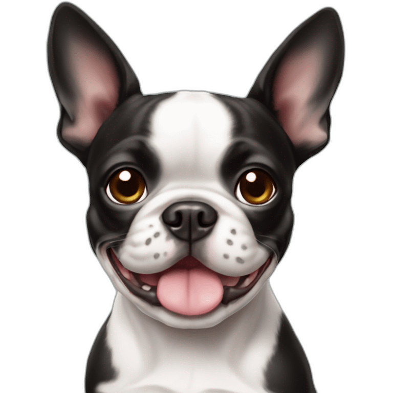 cute Boston terrier emoji