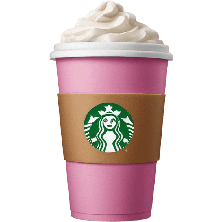 Starbucks pink coffee emoji