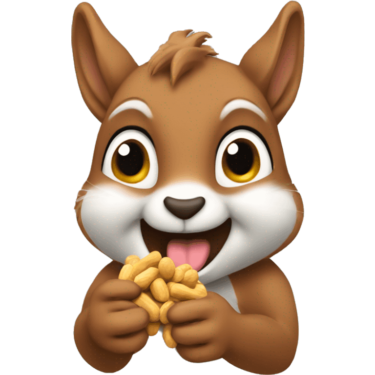 squirrel chewing peanuts emoji