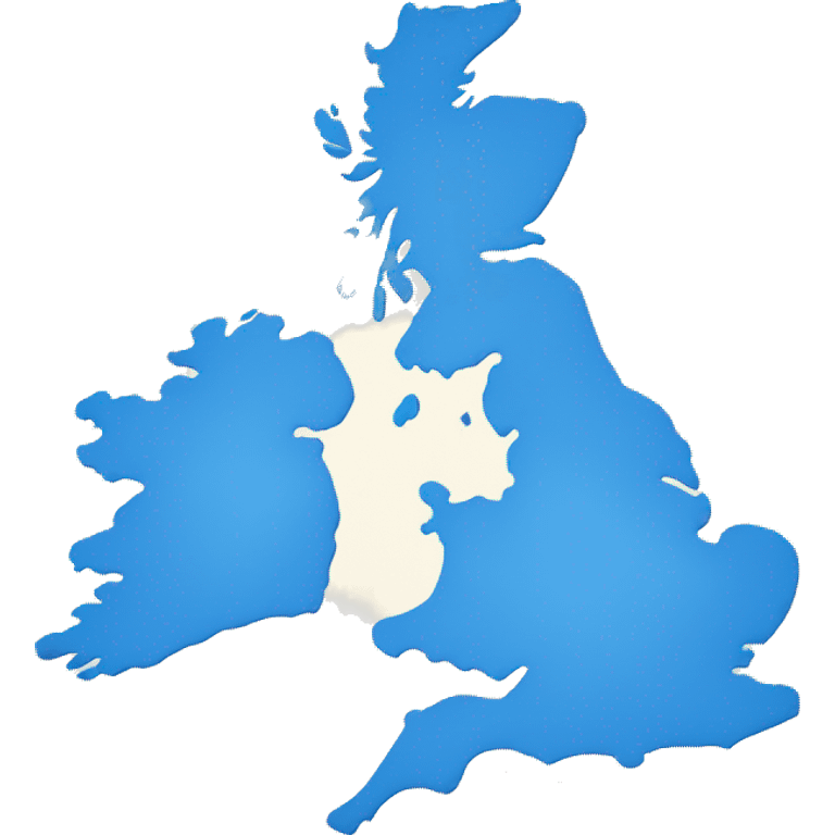 Uk map blue simple emoji