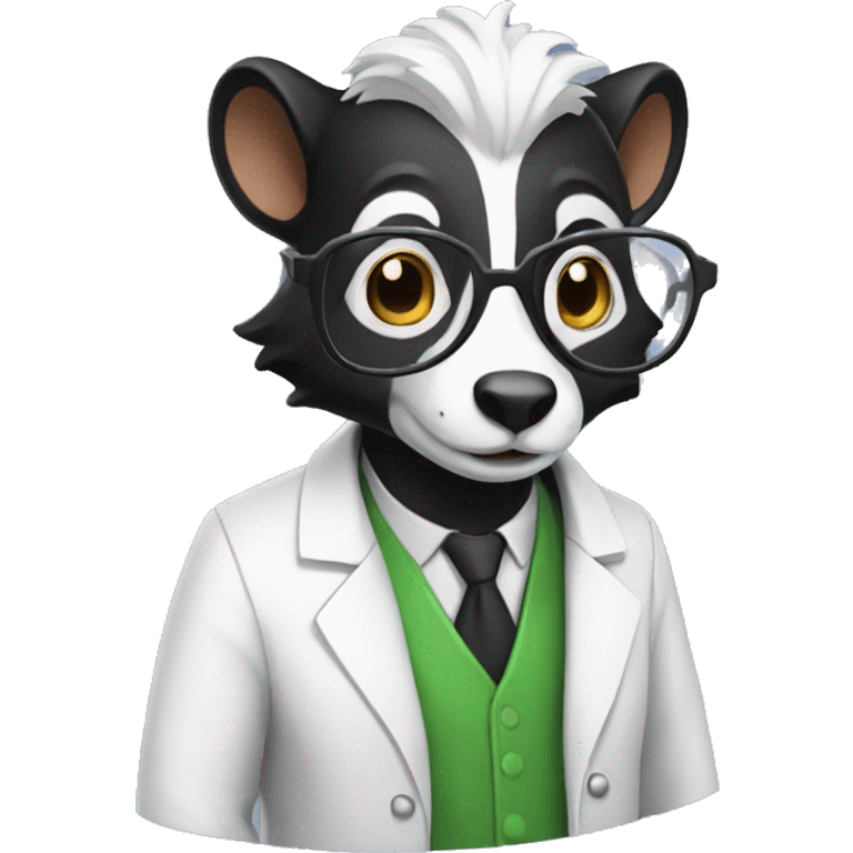 scientist skunk emoji