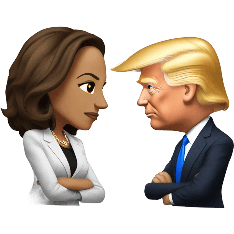 Donald Trump vs Kamala Harris winner emoji