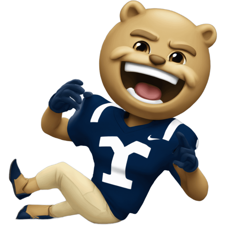 Notre dame mascot smacking the penn state mascot  emoji