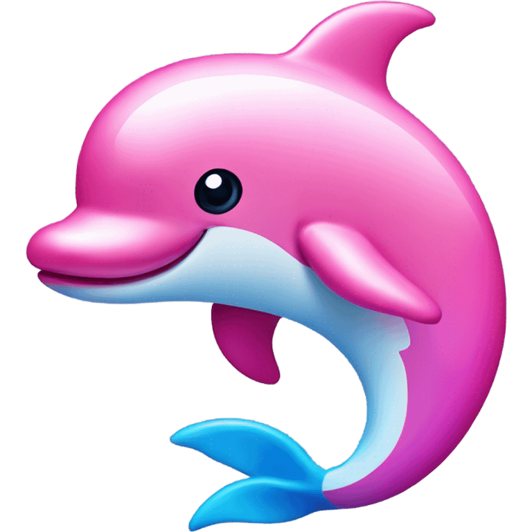 Pink dolphin with glitter  emoji