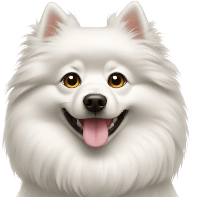 white dog german spitz emoji