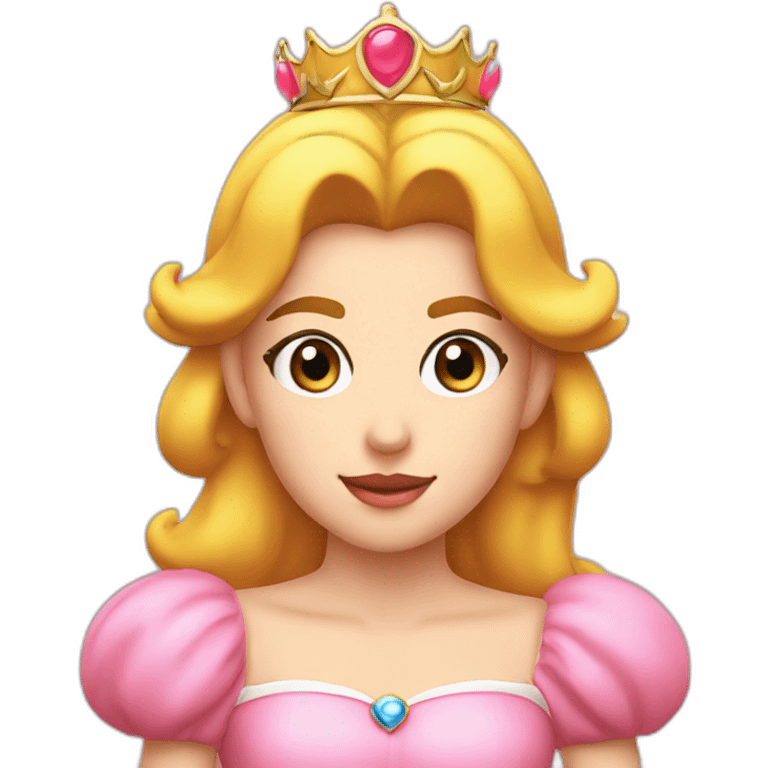 princess peach mixed with a peach emoji