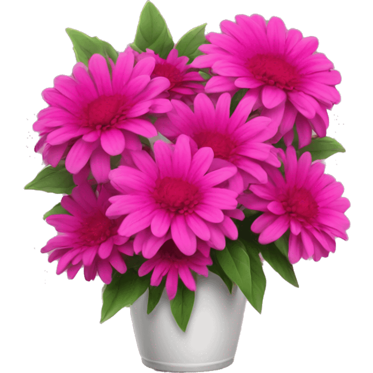 Flower bouquet with pink, fuchsia dalias emoji