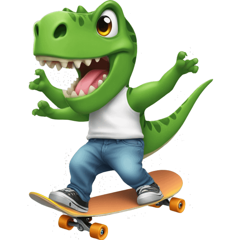 dinosaure skateboard  emoji