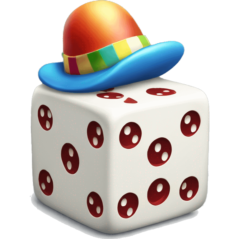 dice with clown emoji