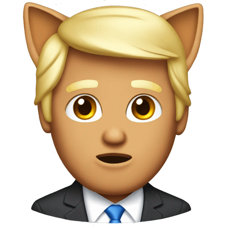 Donald Trump with cat ears emoji