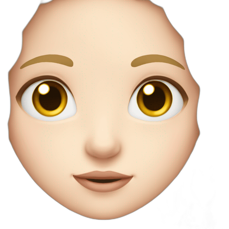 A young girl with pale skin and black long hair in a braid emoji