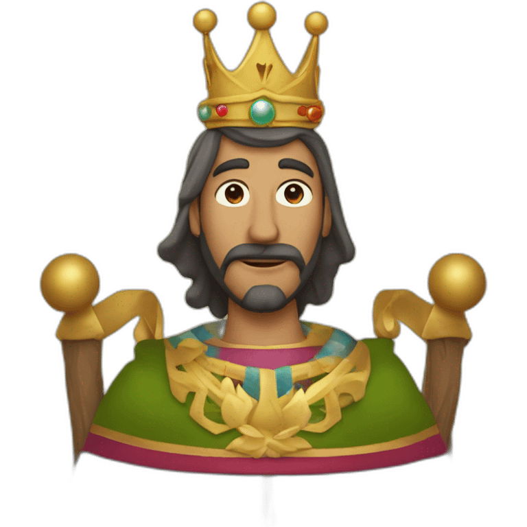 Tres reyes magos siguiendo la estrlla emoji