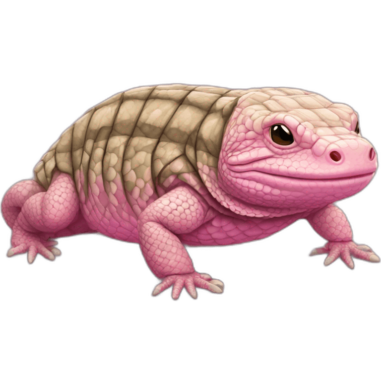 fat pink tegu lizard emoji