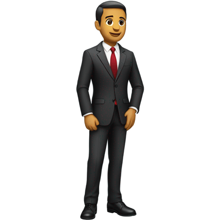 Businessman standing full body side view  emoji