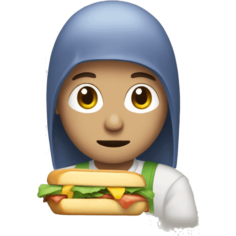 Juston eating a sandwich  emoji