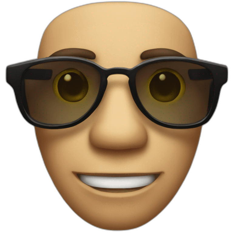 Rana con gafas emoji