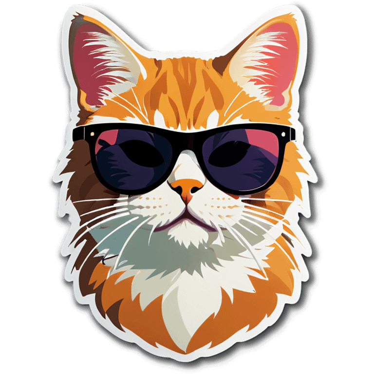 Cat with sunglasses emoji