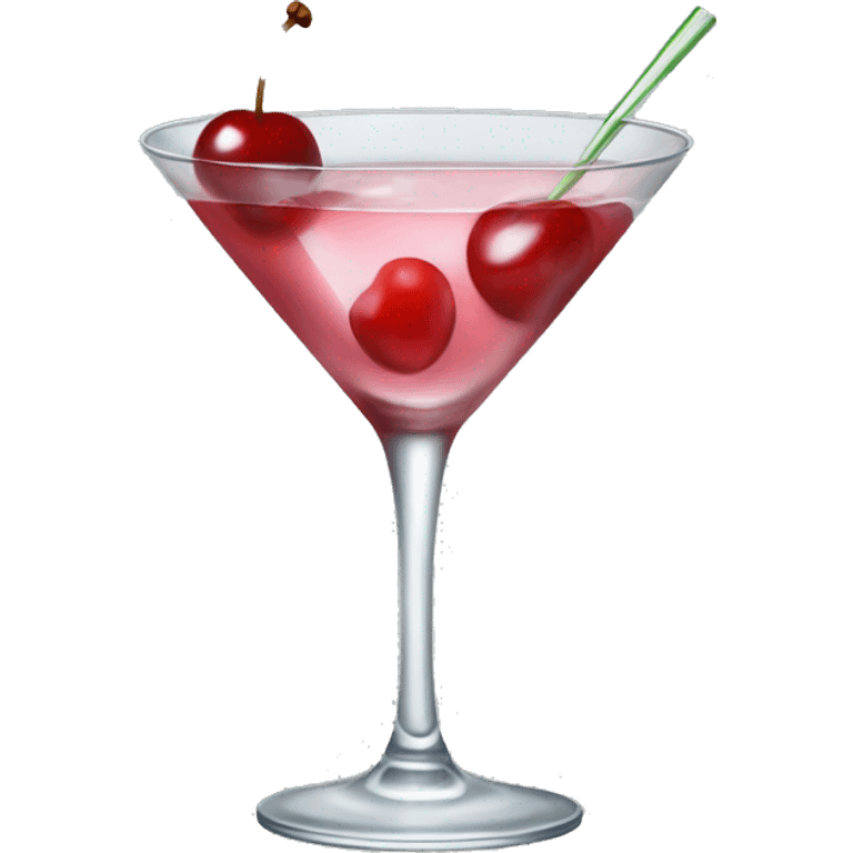 Delicate cherry martini emoji