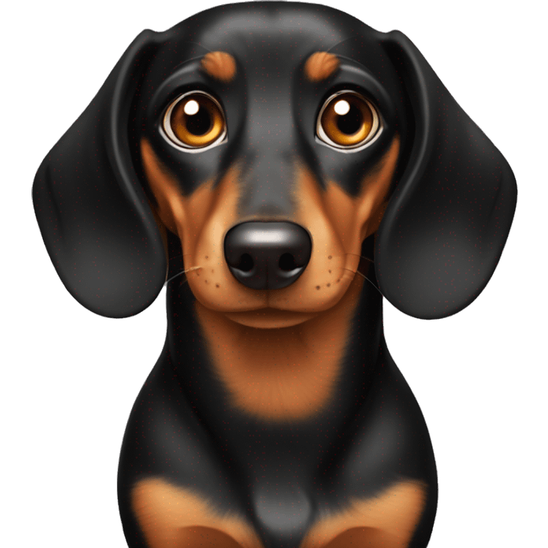  black and tan dachshund eyes close emoji