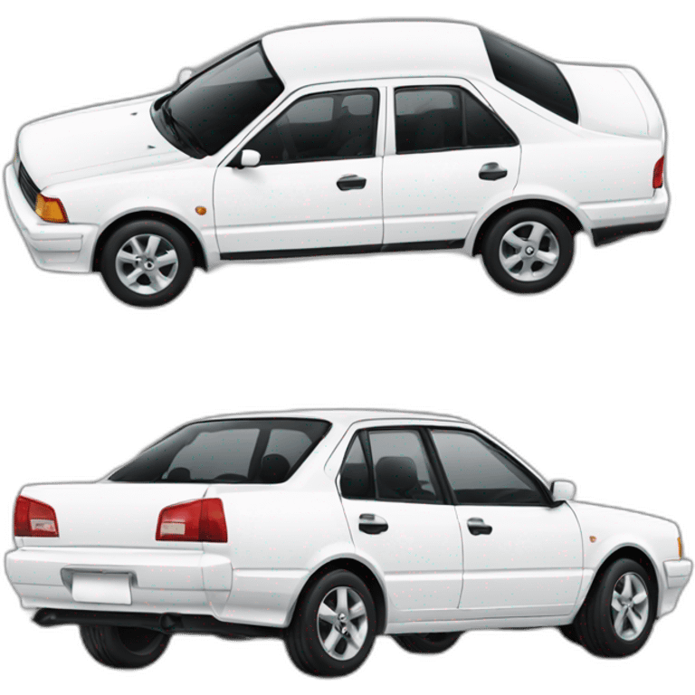 Car nissan sunny white emoji