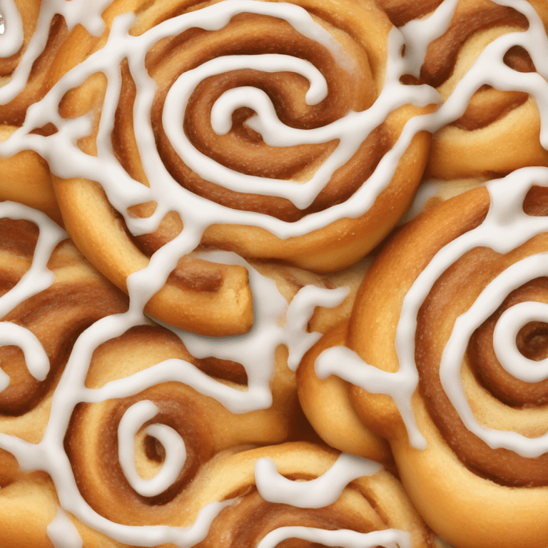 Cinnamon roll with white icing emoji