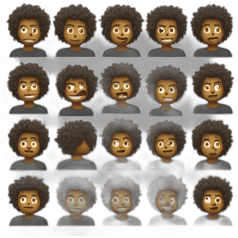 Homme au cheveux plaqués et petits moust emoji