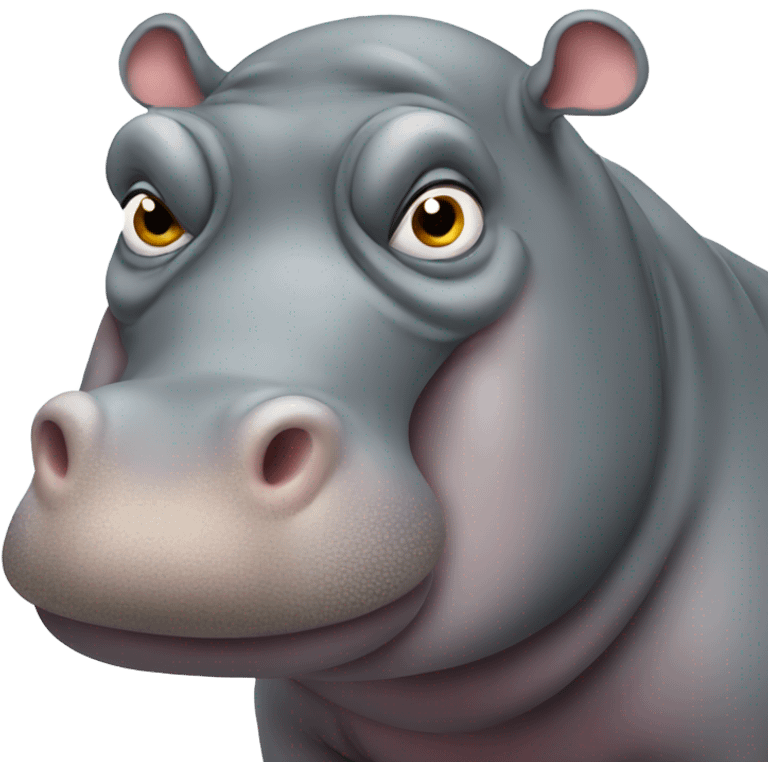 Hippo with wrinkle on its back emoji