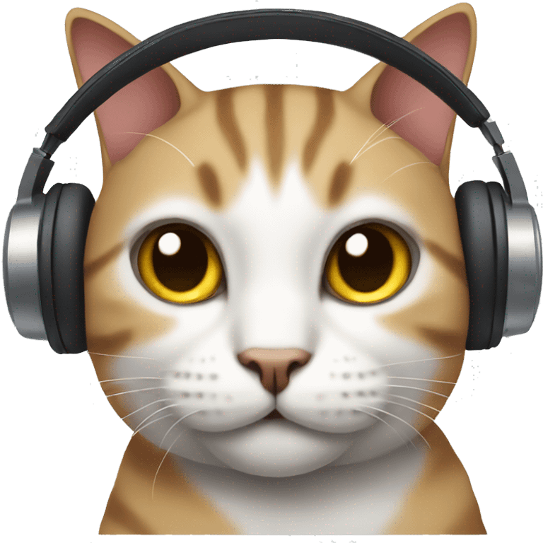 Cat wearing headphone  emoji