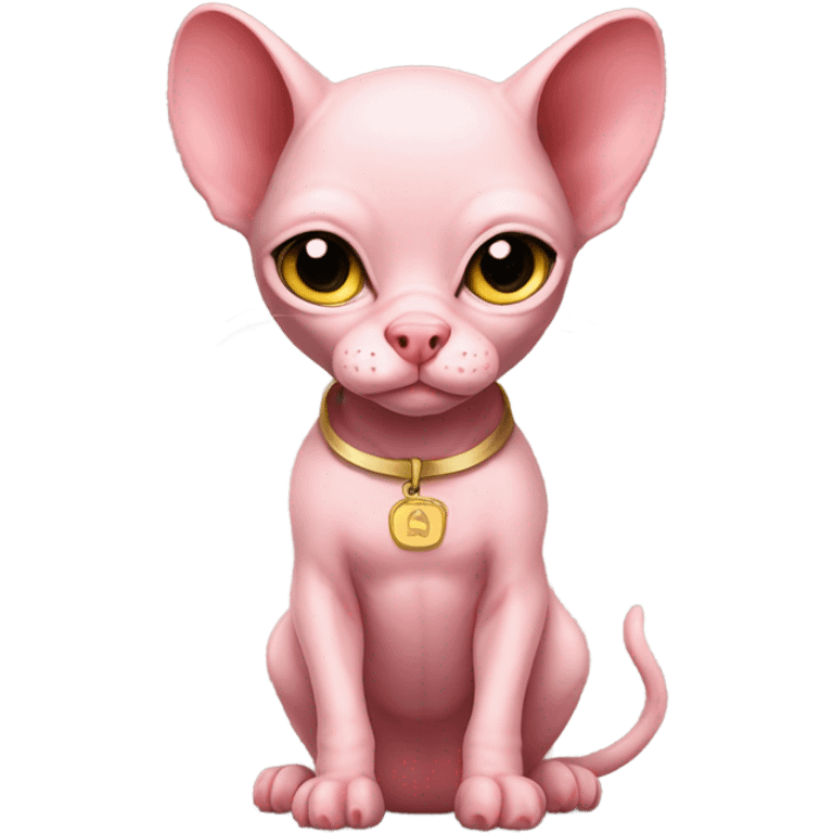 Sphinx cat in a pig costume emoji