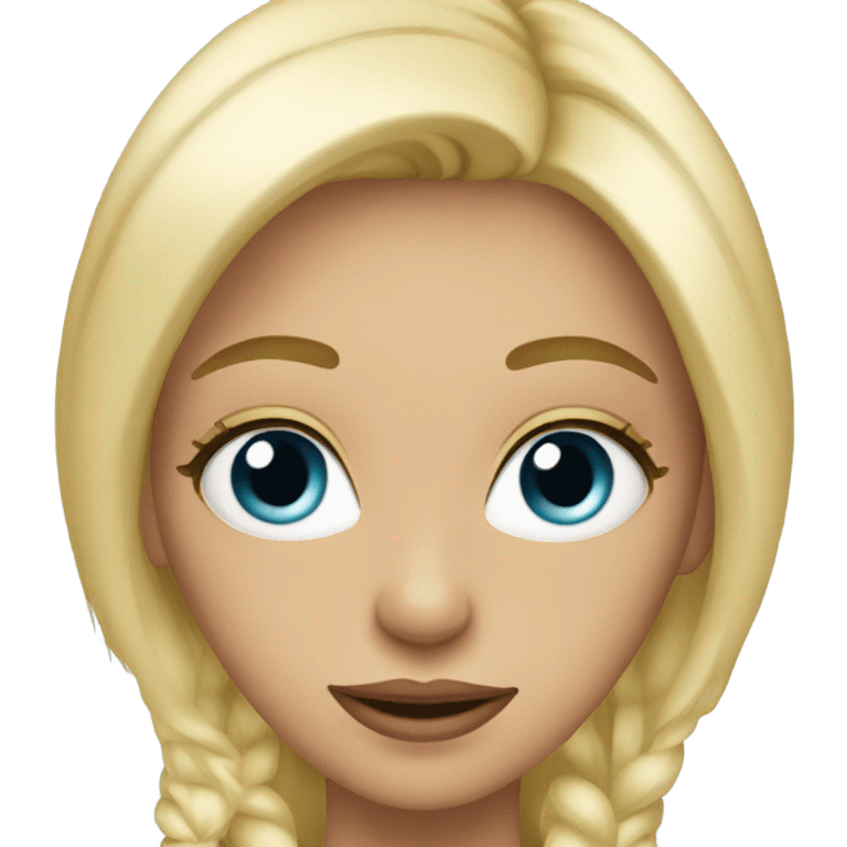 blonde girl with long eyelashes  emoji