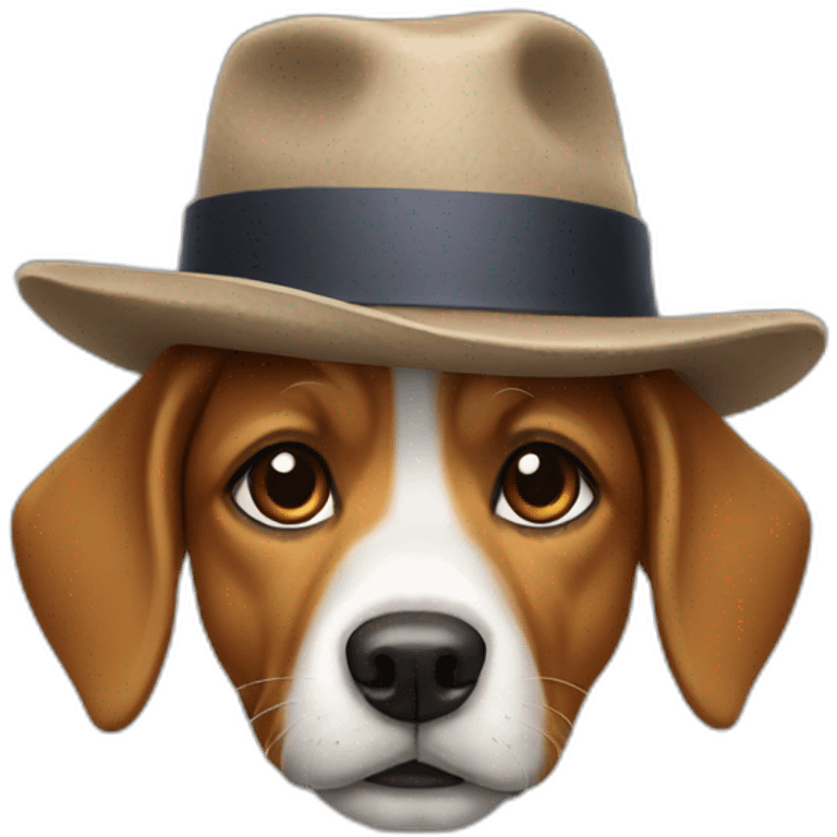 dog with a hat emoji