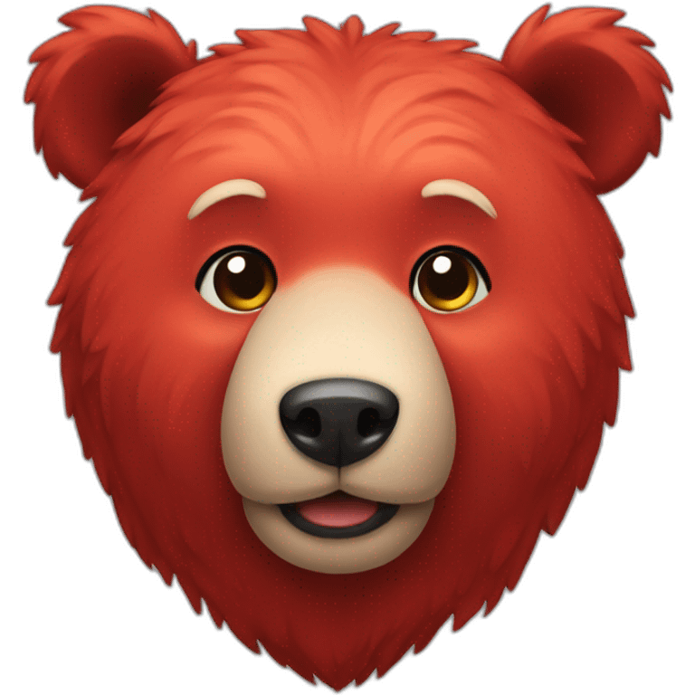 Red small bear emoji