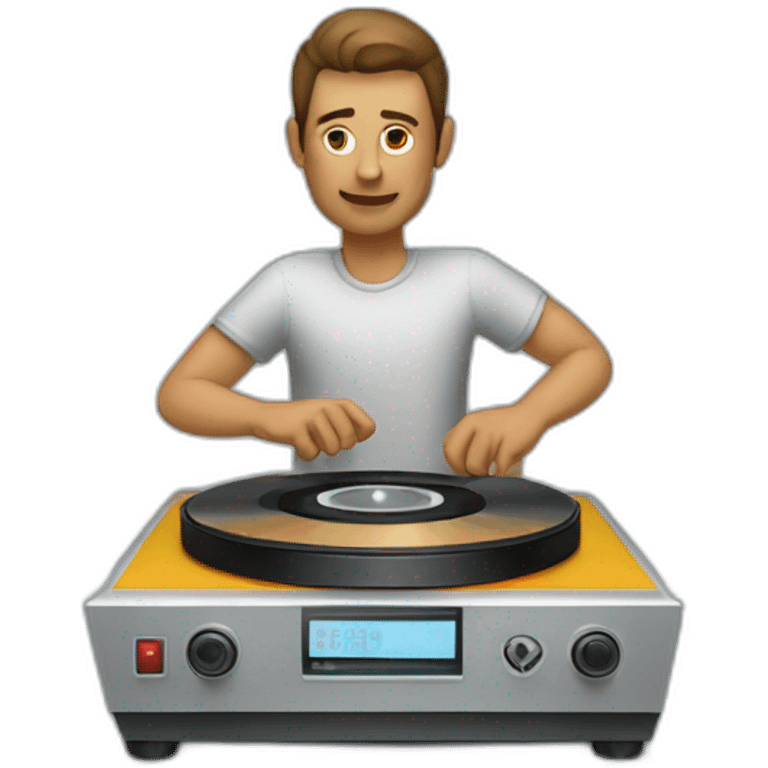 un tocadiscos de máquina emoji