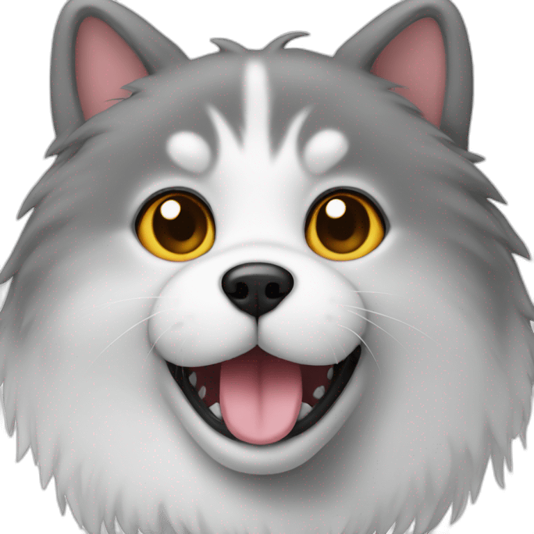 Un chien sur un chat emoji