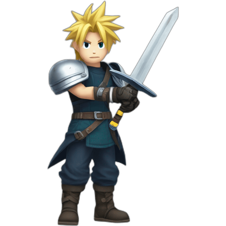 cloud strife with buster sword emoji