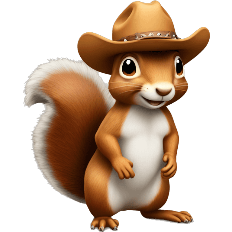 Full body Squirrel wearing a cowboy hat emoji