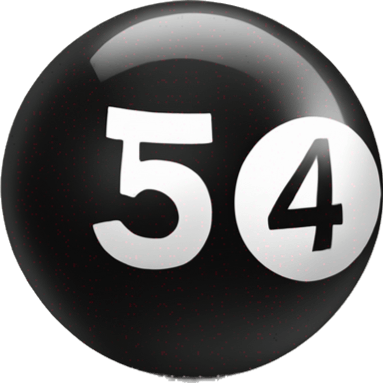 Magic 8 ball with number 5 emoji