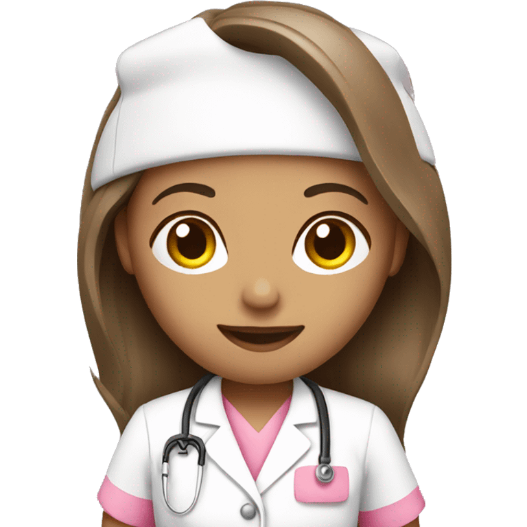 Nurse in pink emoji