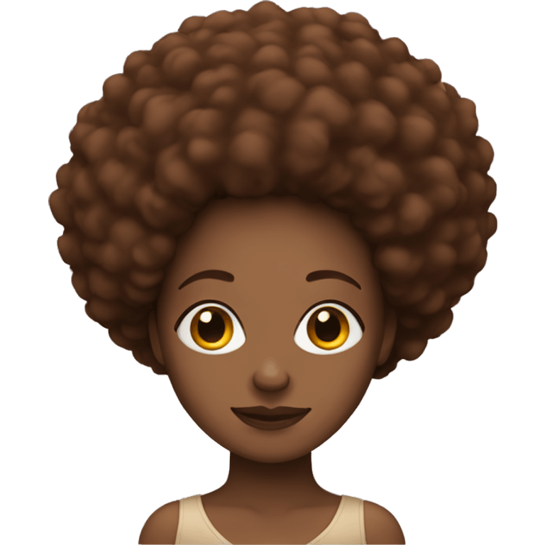 Black woman with brown Afro  emoji