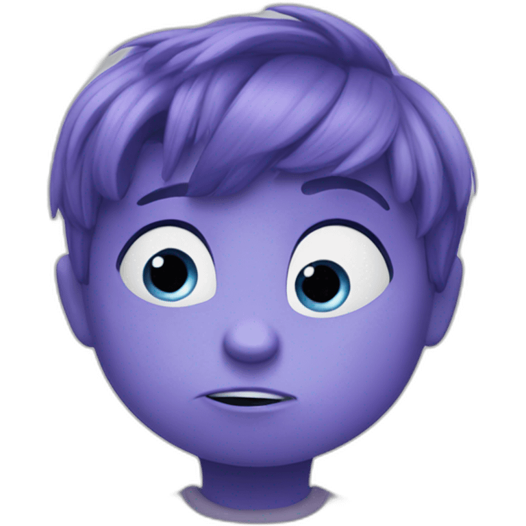 Sadness from inside out say goodbye emoji